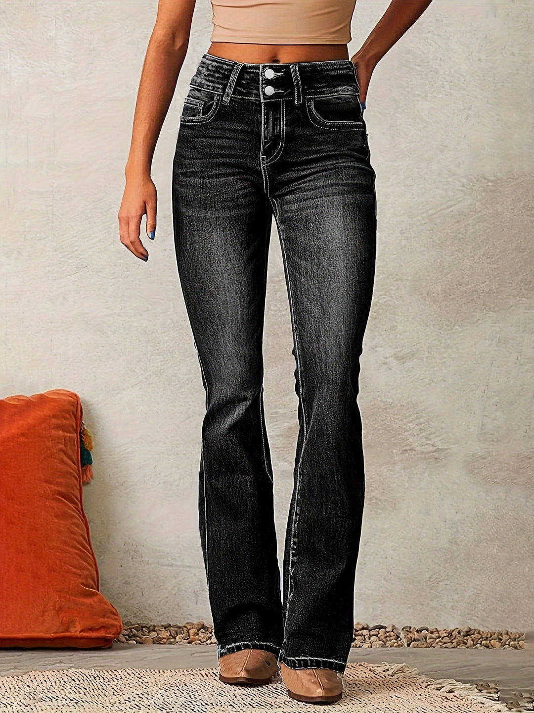 AYA™ | HIGH WAISTED FLARED JEANS