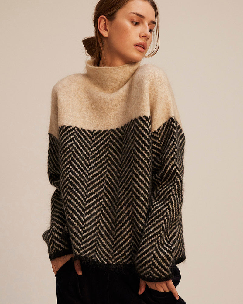 SOFIA™ COTTON TURTLENECK SWEATER