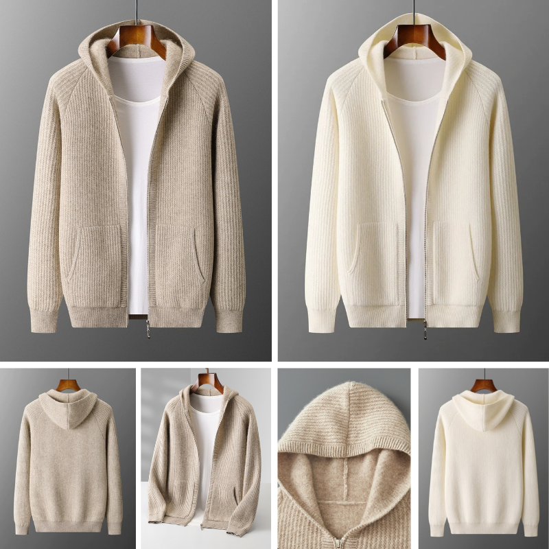TAVIAN™ WOOL ZIP UP HOODIE