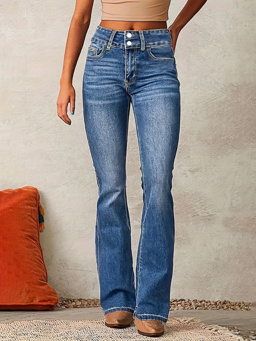 AYA™ | HIGH WAISTED FLARED JEANS